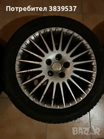 Оригинални джанти за Alfa Romeo 159 / Brera 17" 5x110 с гуми Vredestein 225/50/17, снимка 2 - Гуми и джанти - 55952352