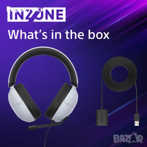 Гейминг слушалки Sony - Inzone H3, кабелни, бели, снимка 2 - Слушалки и портативни колонки - 47566071