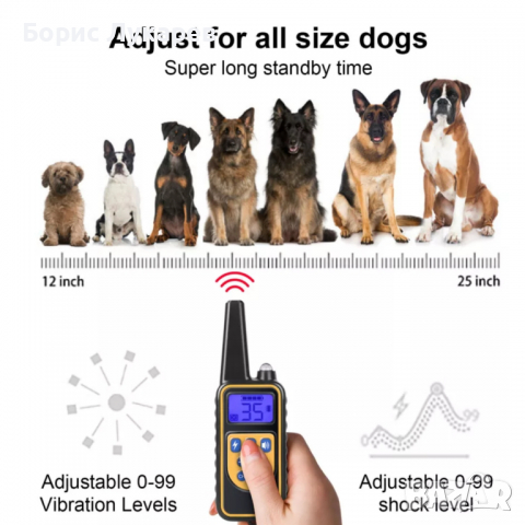 ЕЛЕКТРОНЕН НАШИЙНИК ЗА КУЧЕ,ТЕЛЕТАКТ- ВОДОУСТОЙЧИВ С ОБХВАТ ДО 800м. , снимка 5 - За кучета - 36324902