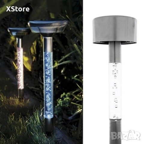 Соларна лампа със сменящи се цветове, имитираща водни мехурчета, снимка 8 - Соларни лампи - 49124822