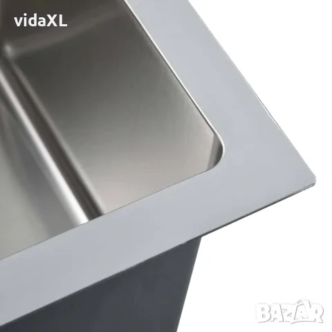 vidaXL Ръчно изработена кухненска мивка, неръждаема стомана, снимка 8 - Мивки - 56147706