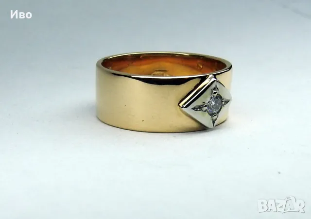 Руски пръстен с диамант, снимка 4 - Пръстени - 48890695