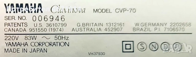 продавам дигитално пиано YAMAHA CLAVINOVA CVP-70 с съответното столче, снимка 7 - Пиана - 53452948