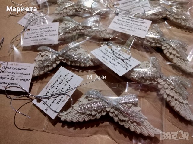 Подаръчета за гости Магнити Ангелски Крила за Кръщене Сватба Подаръци Гипсови Фигурки , снимка 7 - Други - 42376854