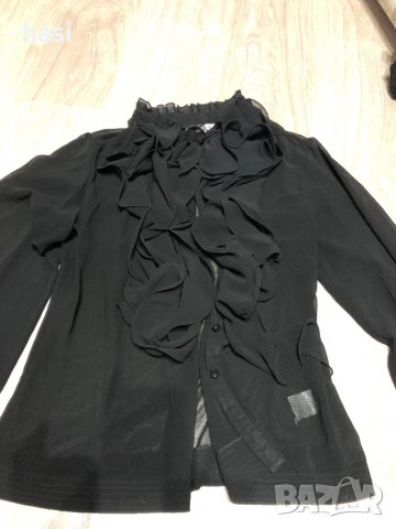 Черна риза Sorbet, снимка 3 - Ризи - 35947461