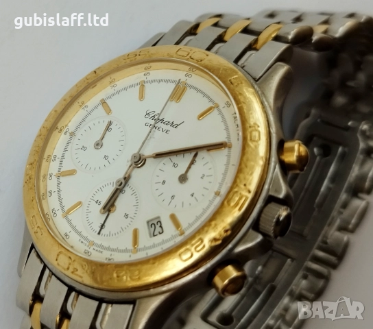 Часовник хронограф Chopard, Geneve, Swiss made, 1990-те год., снимка 4 - Колекции - 51815877
