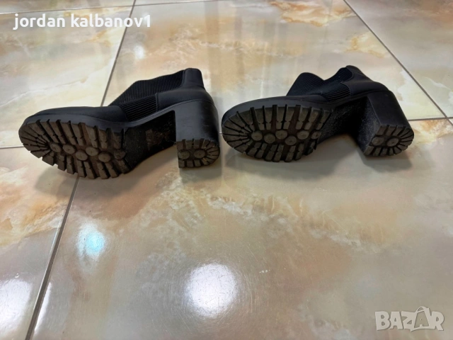 Падарявам - дамски черни естествена кожа боти  номер - 36 стелка - 23см. ток - 7см., снимка 3 - Дамски боти - 53806274