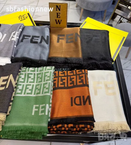 Fendi шал ✨ кашмир и коприна, снимка 14 - Шалове - 56336729