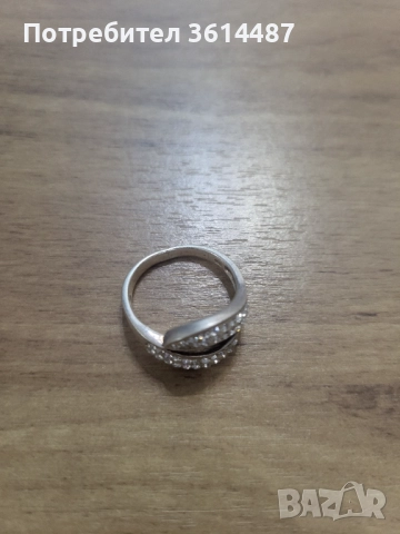 Сребърен пръстен с камъни, снимка 4 - Пръстени - 52806436