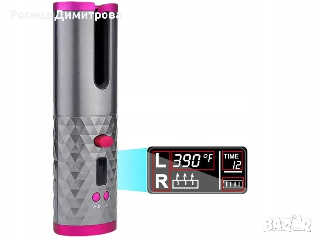 Автоматична безжична LCD ротационна маша за коса, снимка 5 - Маши за коса - 49723678