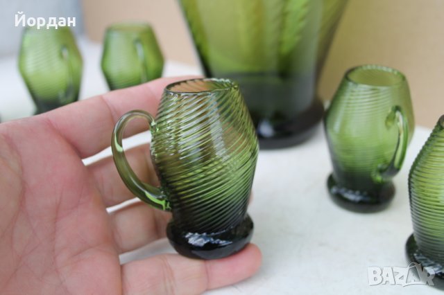 Стар сервиз за алкохол 1930 г., снимка 14 - Други ценни предмети - 40876859