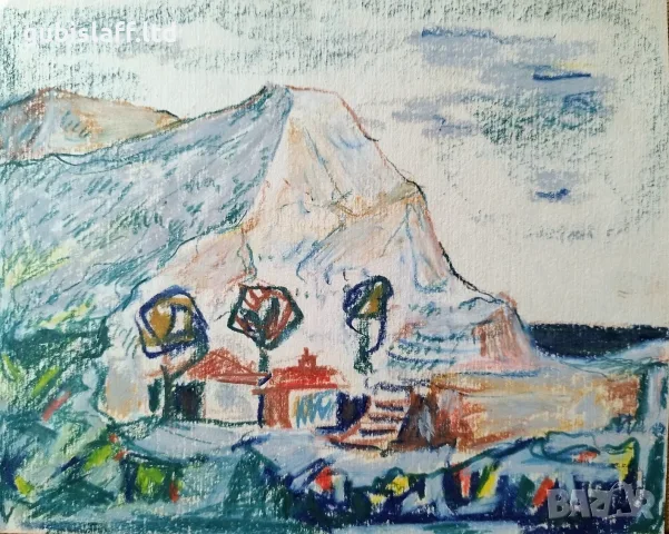 Картина, пейзаж, Балчик, худ. Н.Даскалов (1941-2010) - 2 бр., снимка 3 - Картини - 55704543