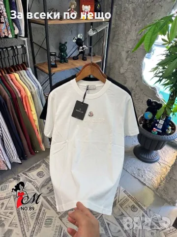 Moncler Мъжка Тениска👕Мъжка Блуза С Къс Ръкав Монклер - Бяла Или Черна Код SK2034, снимка 2 - Тениски - 55752509