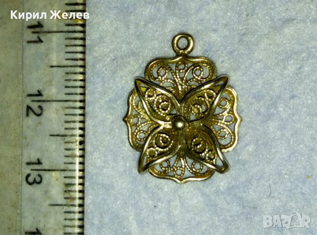 ВЕЛИКОЛЕПЕН ФЛОРАЛЕН ФИЛИГРАНЕН СРЕБЪРЕН РЕТРО МЕДАЛЬОН СРЕБРО 925 РЪЧНА МАЙСТОРСКА ИЗРАБОТКА 39972, снимка 10 - Антикварни и старинни предмети - 42466399