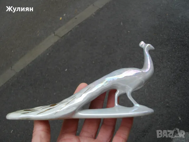 СТАР БЪЛГАРСКИ ПОРЦЕЛАН ПАУН , снимка 3 - Антикварни и старинни предмети - 49764474