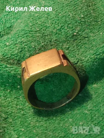 СТАРИНЕН БРОНЗОВ КЛАСИЧЕСКИ РЕТРО ПРЪСТЕН РЪЧНА ИЗРАБОТКА За КОЛЕКЦИЯ 44387, снимка 13 - Антикварни и старинни предмети - 46510035
