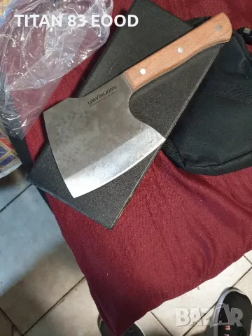 Нож за месо и кости за рязане на месо, ръчно изработени, тежки месарски брадви, ръчно ковани, снимка 3 - Ножове - 50256933