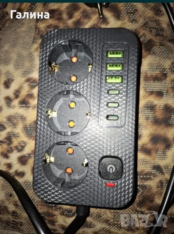 Разклонотел с 3 контакта, 3 usb A и 3 usb C, снимка 4 - Други - 50214375