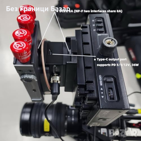 Нов Професионален Адаптер за батерия Sony NPF - Atomos Ninja V, SmallHD, CNC, снимка 4 - Друга електроника - 44611923