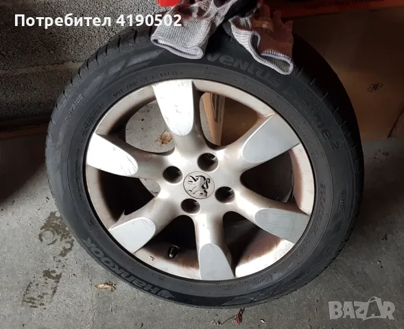 4 бр. джанти с гуми 205/55/16 - Пежо, снимка 4 - Гуми и джанти - 55889134