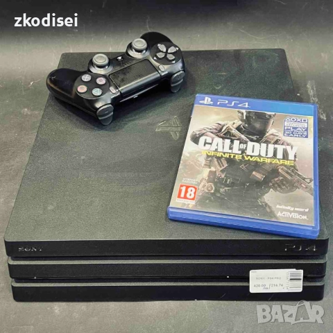 Конзола SONY - PS4 PRO с 2бр. джойстик и 1бр. игра