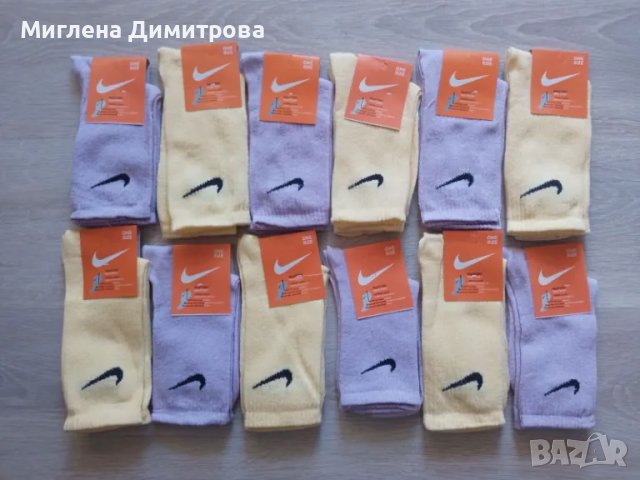 ПРОМО: Лот от 12бр. ПАМУЧНИ чорапи Найк - универсален размер 36-42 