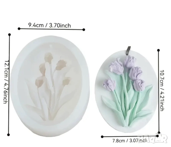 Молд цвете голям 2 , снимка 3 - Форми - 48789747