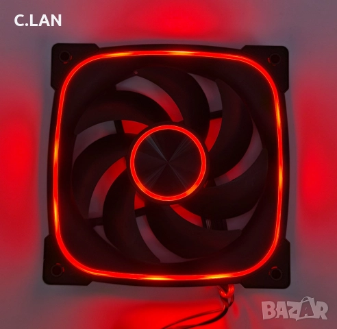 ARGB FAN PWM/Вентилатор 120x120x25/Normal/Reverse BK-no brand, снимка 4 - Други - 52535350