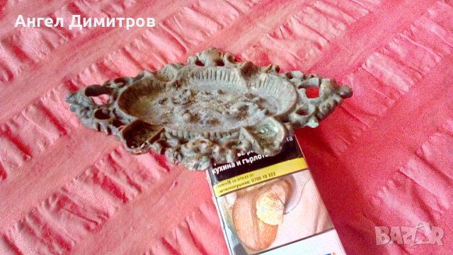 Стар бронзов пепелник , снимка 4 - Антикварни и старинни предмети - 41377563