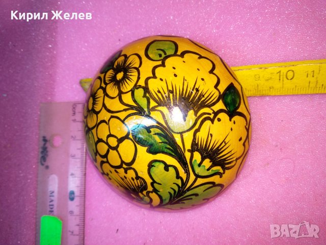 СТАРО ФЛОРАЛНО ИЗРИСУВАНО ДЪРВЕНО КАПАЧЕ За КОЛЕКЦИЯ ДЕКОРАЦИЯ 42884, снимка 6 - Други ценни предмети - 44312632