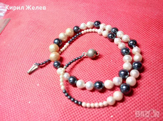 АРИСТОКРАТИЧНО СТАРО ПЕРЛЕНО КОЛИЕ ПОСРЕБРЕНО РЪЧНА МАЙСТОРСКА ИЗРАБОТКА 18021, снимка 6 - Антикварни и старинни предмети - 47315779