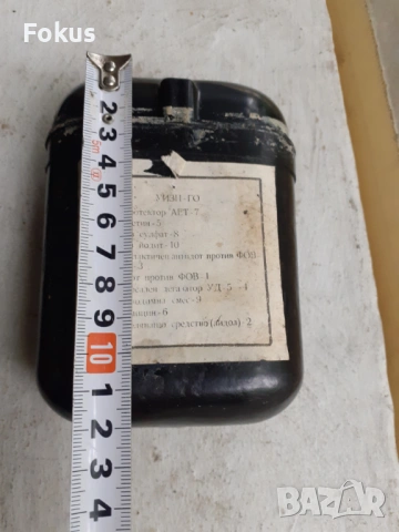 Стара бакелитена кутия от военна аптечка черна, снимка 5 - Антикварни и старинни предмети - 53378063