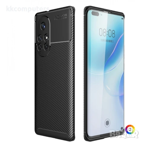 Huawei nova 8 Pro 5G Удароустойчив Carbon Fiber Калъф и Протектор, снимка 2 - Калъфи, кейсове - 50659842