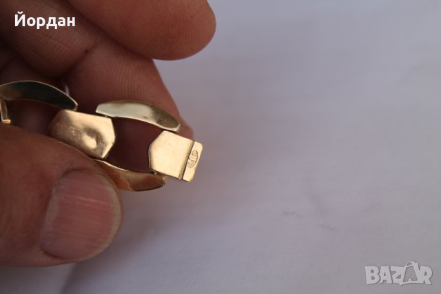 Мъжка/дамска златна 18-каратова гривна бяло и жълто, снимка 8 - Антикварни и старинни предмети - 44278700