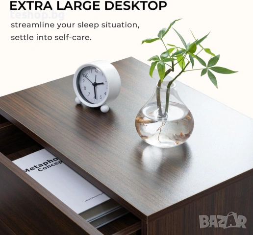 Нощно шкафче с LED oсветление с 3 чекмеджета и безшумно затваряне лукс колекция, снимка 7 - Шкафове - 53477005