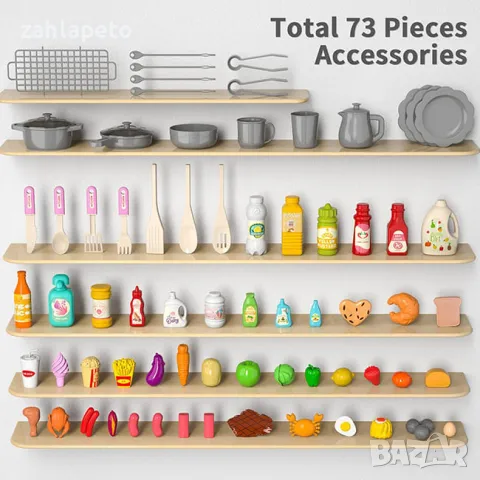 Детска кухня с пара + барбекю, снимка 8 - Играчки за стая - 48246513