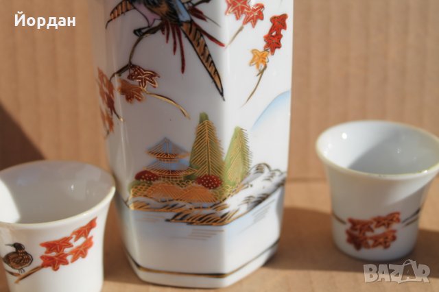 Порцеланов сервиз 4 чаши и 1 каничка, снимка 4 - Сервизи - 35806068