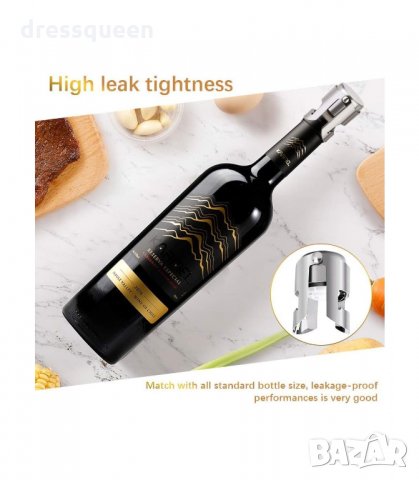 2910 Метална запушалка за шампанизирани вина, снимка 2 - Аксесоари за кухня - 34265848