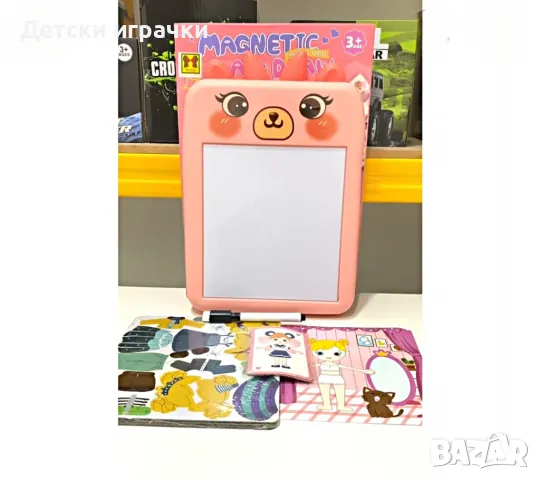 Дъска за рисуване с магнитен пъзел 2в1, комплект за момиче , снимка 5 - Игри и пъзели - 49868361