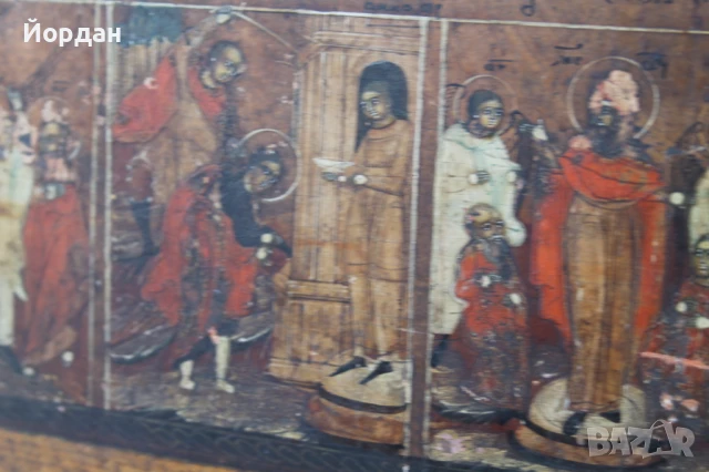 Руска празнична икона, снимка 13 - Антикварни и старинни предмети - 50772400