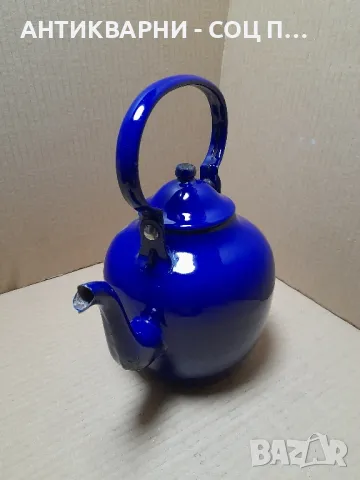 Соц Стар Емайлиран Чайник., снимка 2 - Антикварни и старинни предмети - 48605564