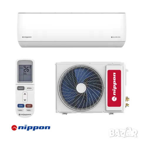 Инверторен климатик Nippon KFR 12DC SILVER ION 2, 12000 BTU, Клас А++ с Включен монтаж