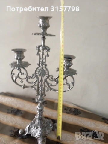 Бароков свещник, снимка 5 - Други ценни предмети - 50565000