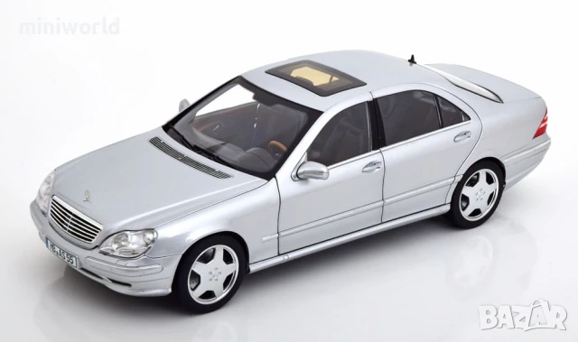 Mercedes-Benz S-Class S55 AMG W220 1999 - мащаб 1:18 на NOREV моделът е нов в кутия, снимка 1