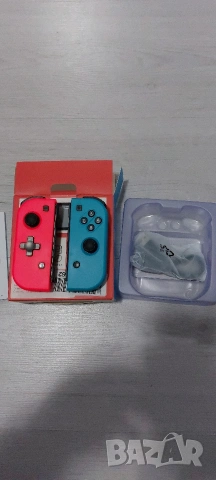 Безжични контролери (геймпадове) тип Joy-Con за Nintendo Switch, червен и син, чисто нови, снимка 6 - Аксесоари - 53232259