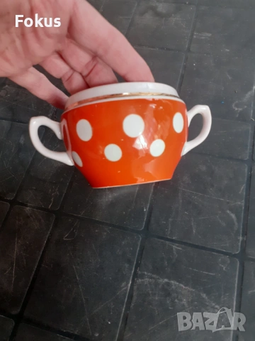 Купичка - руски порцелан с позлата, снимка 3 - Антикварни и старинни предмети - 53281067