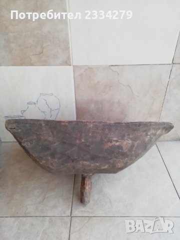 Стара дървена мивка-омивалник от възрождението. Ръчно дълбана. , снимка 3 - Антикварни и старинни предмети - 44125463