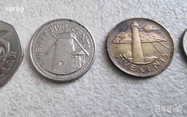 Монети. Карибски басеин. Барбадос. 1 долар и 0.25, 5, 1  цента. 4 бр., снимка 4 - Нумизматика и бонистика - 42425154
