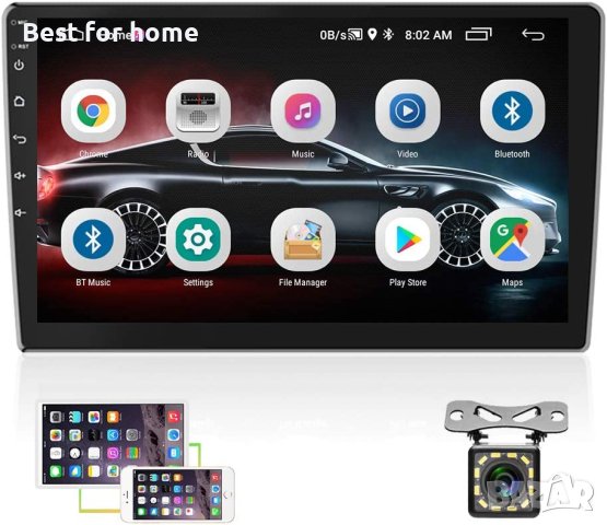 Android Auto и Apple Carplay Мултимедия за кола - 10-инчов сензорен екран + камера, снимка 10 - Аксесоари и консумативи - 40419016