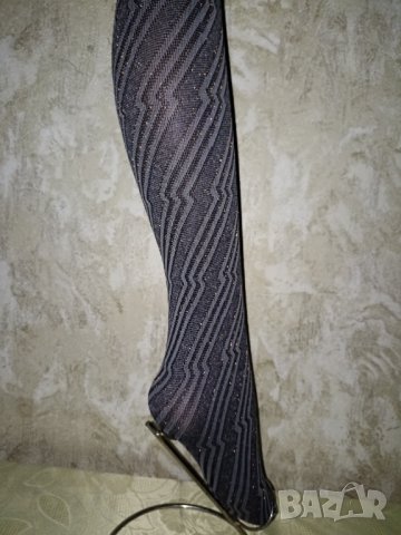 Нов чорапогащник с диагонални зигзагообразни ивици с брокат , снимка 7 - Бельо - 39654154